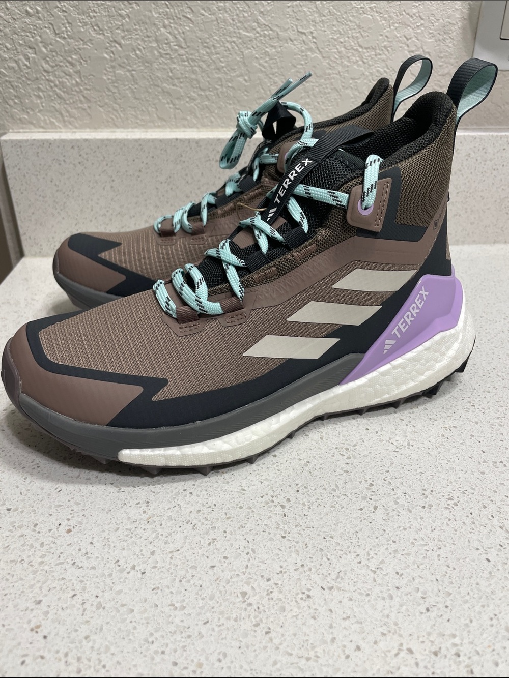 Adidas Terrex Free Hiker 2.0 GORE-TEX Trace Brown Carbon - Women’s Hiking Shoe